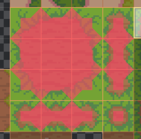 Simpel terrein met smalle wegen